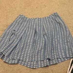Urban skirt blue with tiny white butterflies M